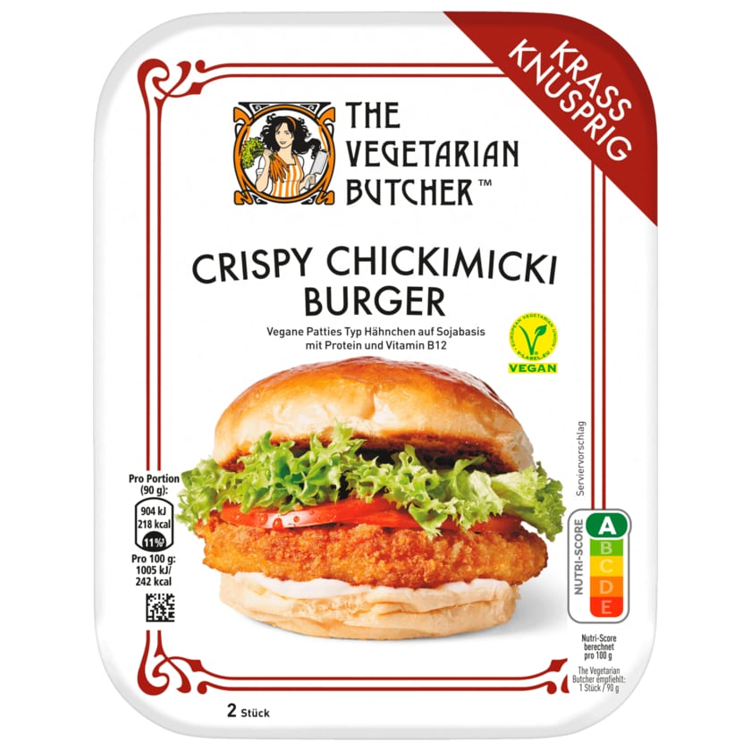 The Vegetarian Butcher Crispy Chickimicki Burger vegan 180g